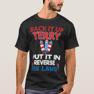 Terry-shirt terugdraaien Vier juli grappige T-shir T-shirt