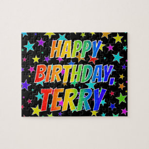 "TERRY" voornaam, geun "HAPPY BIRTHDAY" Legpuzzel