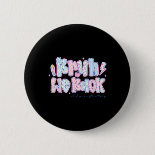 Terug Administratie Bloemen Terug Naar School Ronde Button 5,7 Cm
