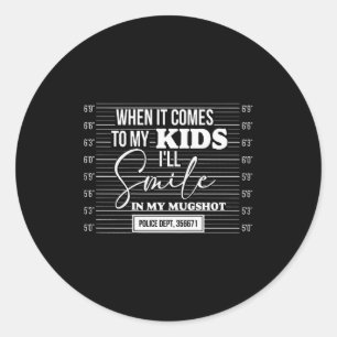 (terug) Als het op mijn kind aankomt, zal ik gliml Ronde Sticker