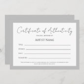 Terug Art Fotocertificaat van echtheid Feestdagenkaart (Voorkant / Achterkant)