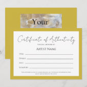 Terug Art Fotocertificaat van echtheid Feestdagenkaart (Voorkant / Achterkant)