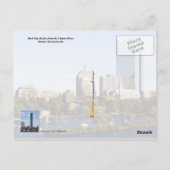 Terug Bay Skyline van de Charles River, Boston Briefkaart (Achterkant)