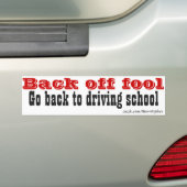Terug Bumpersticker (Op auto)