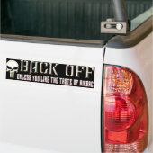 Terug Bumpersticker (Op Truck)