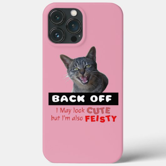 TERUG Cute Cat - Cute but Feisty Case-Mate iPhone Case (Achterkant)
