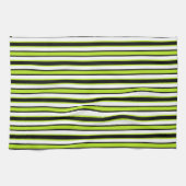 Terug en Forth Black en Lime Green Theedoek (Horizontaal)