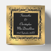 Terug, gouden fleur de lys bruiloft bedankdoosjes (Bovenkant)