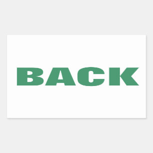 TERUG groen Rechthoekige Sticker