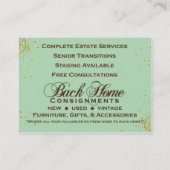 Terug Home-zendingen Aangepast Visitekaartje (Achterkant)