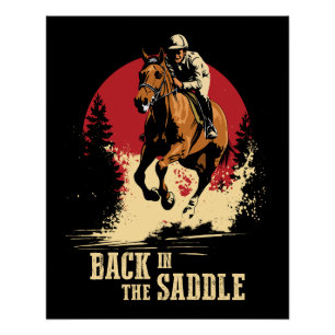 Terug in het zadel - Paardenrennen Perfect Poster