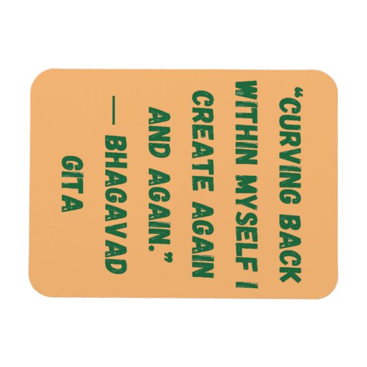 Terug in mijn eigen Bhagavad Gita Magneet (Horizontaal)