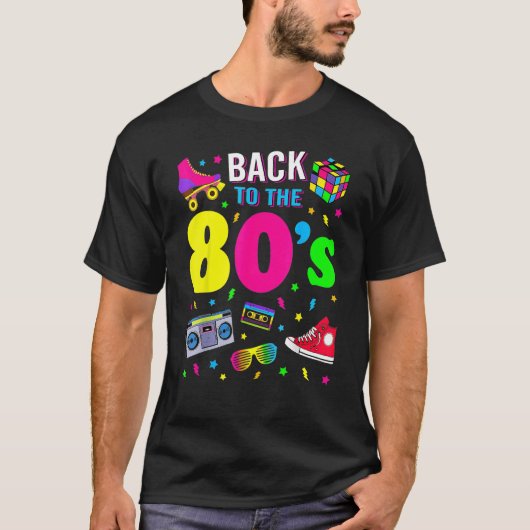 Terug naar 80's  80-kostuum Retro 80 T-shirt (Voorkant)