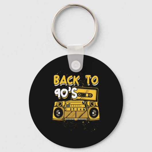 Terug naar 90 s Retro  Cassettebandje Gift Sleutelhanger (Voorkant)