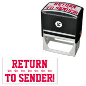 "Terug naar afzender" en pijlen Rubber Stempel (In situ)