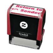 "Terug naar afzender" & golvende pijl rubberen ste Zelfinktende Stempel (Product)
