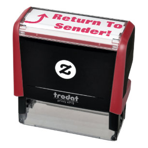 "Terug naar afzender!" Rubber Stempel
