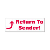 "Terug naar afzender!" Rubber Stempel (Design)