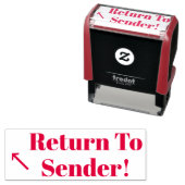 "Terug naar afzender!" Rubber Stempel (In situ)