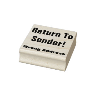 "Terug naar afzender!" Rubberstempel