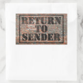 Terug naar afzender sticker (Tas)