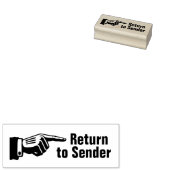 Terug naar afzender Vinger Pointing Mail Rubberstempel (Gestempeld)