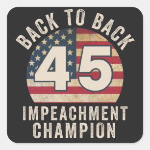 Terug naar Back Impeachment Champ American Vinta Vierkante Sticker