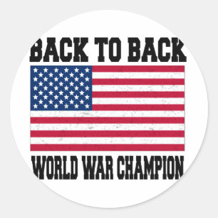 Terug naar Back World War Champion Ronde Sticker