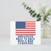 Terug naar Back World War Champions Briefkaart (Staand voorkant)
