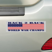 Terug naar Back World War Champs Bumpersticker (Op auto)