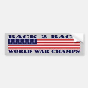 Terug naar Back World War Champs Bumpersticker