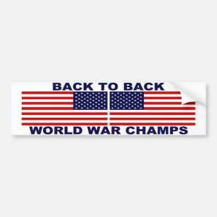 Terug naar Back World War Champs Bumpersticker