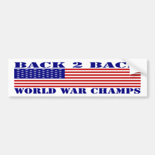 Terug naar Back World War Champs Bumpersticker