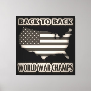 Terug naar Back World War Champs Canvas Afdruk