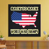 Terug naar Back World War Champs Canvas Afdruk (Insitu (Woonkamer))