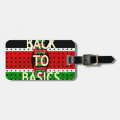 Terug naar Basics: Kenia Vlag Thema Weven Cultuur Bagagelabel (Voorkant horizontaal)