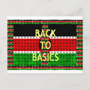 Terug naar Basics: Kenia Vlag Thema Weven Cultuur Briefkaart