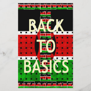 Terug naar Basics: Kenia Vlag Thema Weven Cultuur Briefpapier