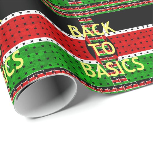 Terug naar Basics: Kenia Vlag Thema Weven Cultuur Cadeaupapier (Rol Hoek)