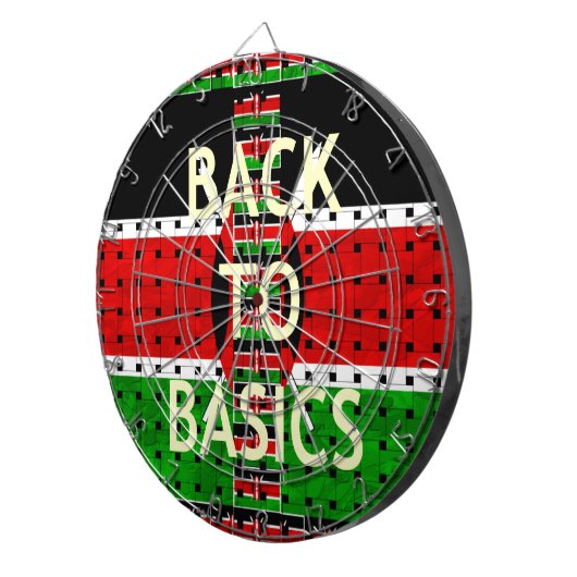 Terug naar Basics: Kenia Vlag Thema Weven Cultuur Dartbord (Voorkant Rechts)