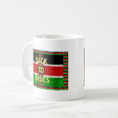 Terug naar Basics: Kenia Vlag Thema Weven Cultuur Koffiemok (Voorkant links)