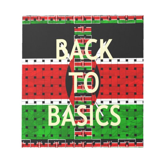 Terug naar Basics: Kenia Vlag Thema Weven Cultuur Notitieblok (Voorkant)