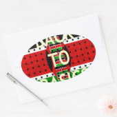 Terug naar Basics: Kenia Vlag Thema Weven Cultuur Ovale Sticker (Envelop)