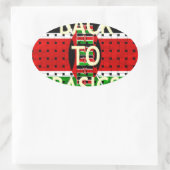 Terug naar Basics: Kenia Vlag Thema Weven Cultuur Ovale Sticker (Tas)