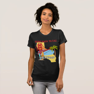 Terug naar Cali Dames Bella+Canvas Donker T-shirt