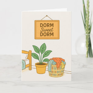 Terug naar College Dorm Funny Laundry Kaart