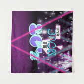 Terug naar de 80's Retro Dance Party Achtergrond Wandkleed (Voorkant (horizontaal))