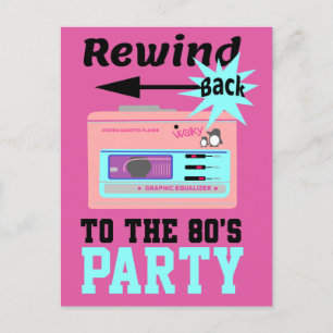 Terug naar de 80's terugspoelen briefkaart