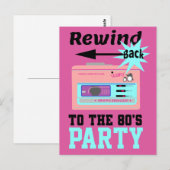 Terug naar de 80's terugspoelen briefkaart (Voorkant / Achterkant)