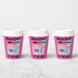 Terug naar de 80's terugspoelen papieren bekers